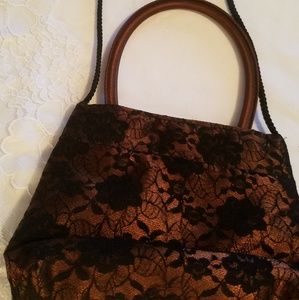 Victoria's Secret Brown Black Lace crossbody mini